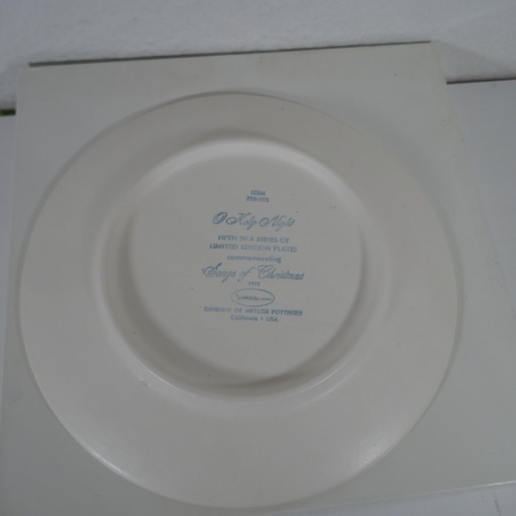 Vernon Metlox Xmas Plate 1975 Songs of Christmas O Holy Night 8.5 inch Vintage - Picture 6 of 9